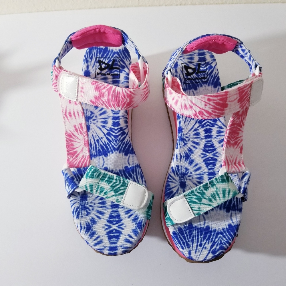 Dirty Laundry  tie dye wedge sandal - Picture 4 of 9